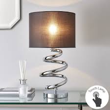 Etta Touch Grey Table Lamp Grey Table Lamps Touch Table Lamps Grey Table