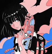 Ana On Instagram Liquid Love Illustration Digitalart Procreate Animeart Aesthetic Vaporart Dreamwave Aesthetic Anime Cartoon Art Character Art