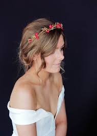 Champagne gold queen tiara crown wedding bridal party prom pageant 8 colours. Harvest A Ruby Red Blush And Gold Wedding Crown For The Unique Bride Tania Maras Bespoke Wedding Headpieces Wedding Veils