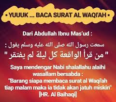 Surat ini sering di baca oleh u. Ini Dia Rahasia Dan Keutamaan Membaca Surat Al Waqiah Agar Rezeki Berlimpah Bandung Kita