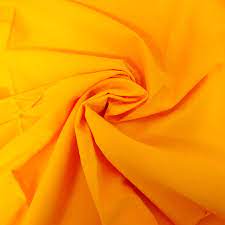 Yellow 100% Cotton Fabric Plain