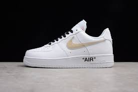 Black And Gold Air Force Ones 2018 Off White X Nike Air Force 1 Low White Black Gold Aa8152 700 Nike Air Force Nike Air Nike Air Force Ones