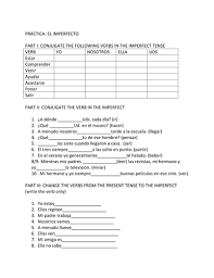 Imperfect Tense Spanish Worksheet Imperfect Tense Spanish Spanish Worksheets Spanish