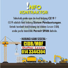 Check spelling or type a new query. Nak Tambah Kod Bidang Daftar Lesen Cidb Dan Mof Murah Facebook