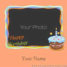 Make your own card online. Happy Birthday Card With Name And Photo Edit Birthday Card With Photo Birthday Card With Name Birthday Cards Images