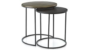 Knurl Nesting Accent Tables Set Of Two Reviews Crate And Barrel Small Accent Tables Nesting Accent Tables Accent Table