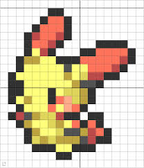 311 Plusle Pixel Art Minecraft Pixel Art Pixel Art Pokemon