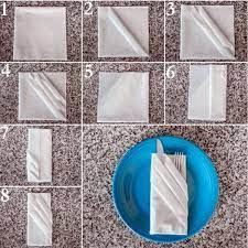 Paper Napkin Folding Instructions Create Festive Tischedeko Paper Napkin Folding Fancy Napkin Folding Easy Napkin Folding