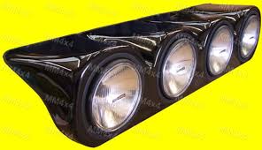 Range Rover Classic Bonnet Pod Black Complete With 4 X 55 Watt Spot Lights
