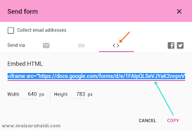 Cara Letak Google Form Dalam Blog