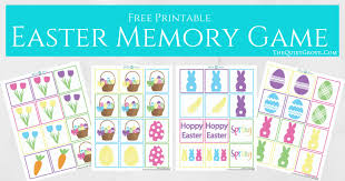 What are good games for seniors? Free Printable Easter Memory Game The Quiet Grove