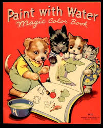 Paint With Water Magic Color Book Merrill 1937 Ebay Coloring Books Vintage Coloring Books Books