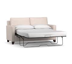 Many of our reversible chaise sleeper models go further with ottomans that are completely removable. Cameron Square Arm Upholstered Sleeper Sofa With Memory Foam Mattress Pottery Barn