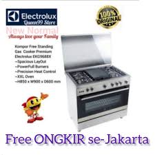 Kompor gas electrolux ekg61107ox 60cm dengan 4 tungku dan ovenrp12.452.500: Jual Kompor Freestanding Premium Electrolux Gas Cooker 5 Tungku Big Oven Jakarta Utara Queen99 Store Tokopedia
