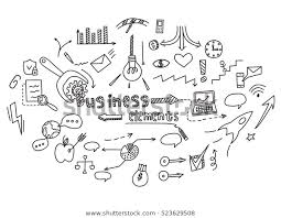 Hand Draw Doodle Elements Money Coin Business Finance