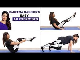 4 Easy Ab Exercises For A Flat Stomach Kareena Kapoor Workout Youtube Easy Ab Workout Easy Abs Workout For Flat Stomach