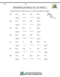 4th Grade Math Ordering Decimals 1dp 1 Gif 1 000 1 294 Pixels 4th Grade Math Worksheets Mathematics Worksheets Math Worksheets