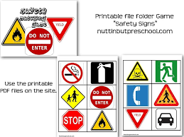 Free Printable Safety Sign Worksheets Folder Games File Folder Games Environmental Print