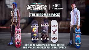 To celebrate, i did 50 tricks that i've created (and/or pi. Contribute To The Skatepark Project By Purchasing The Birdman Pack For Tony Hawk S Pro Skater 1 And 2