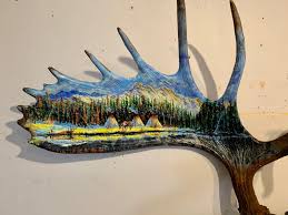 The big horn mountains of wyoming offer some of the best shiras moose hunting, view sample images of our moose hunts. Moose Antler Paintings Steve Kerr Artist