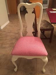 Queen Anne Dining Chair Garage Sale Find Transformed With Annie Sloan Paint And New Pink Fabric Annie Sloan Paints Garage Sale Finds French Country Kitchens