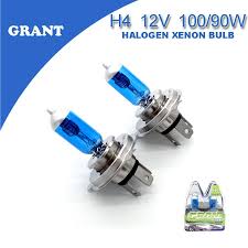 1 conjunto de concessao h4 12 v 100 90 w xenon lampadas de halogeneo 6000 k super branco brilhante auto universal farol substituicao la car headlights bulb car