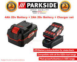 Parkside 20v 4ah rechargeable battery. Parkside 20v 4ah 2ah Li Ion Battery Charger Compatible With X20v Team Series Ebay