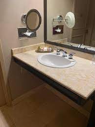 Ada compliant bathroom sinks by nameek's. Handicap Accessible Bathroom Vanity Picture Of Treasure Island Ti Hotel Casino A Radisson Hotel Las Vegas Tripadvisor