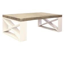 Beyaz Eskitme Orta Sehpa 140x80cm Ordu