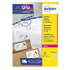 Whether you need plain sheets of labels or printed, you can buy flexi labels from 10 sheets to 50,000 sheets. Avery Ultragrip Laser Address Labels Quickpeel 63 5x38 1mm 21 Per Sheet White 10500 Pack L7160 500
