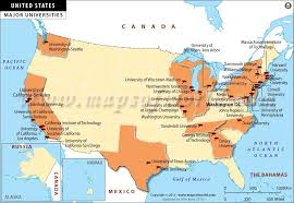 Here S The Map Showing The Top Universities And Colleges In The Usa Education Map Usa Universities Coll Usa University Education College Best University