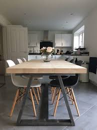 Industrial style dining room is very character. Scandinavian Industrial Mill Dining Table And Benches Industrial Dining Room Manchester By Reclaimed Bespoke Houzz