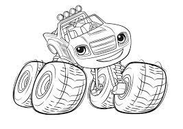 coloriages blaze et les monster machines avec aj crusher coloriage de hibou trop dur