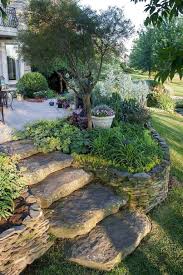 70 Favourite Side House Garden Landscaping Decoration Ideas With Rocks Home Garden In 2020 Backyard Landscaping Designs Garden Landscape Design Garden Stairs