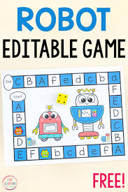 It is a binder filled with letters for the entire alphabet that the child can glue items on from an item beginning with that letter. Editable Robot Board Game