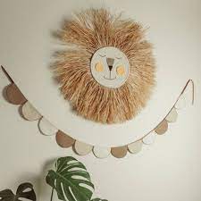 Use a bohemian tapestry or indian wall hanging from our collection to add some exotic flair. Handmade Boho Scandi Lion Head Wall Decor For Nursery Or Playroom 60 X 60 Cm Feel Good Decor