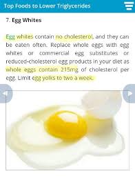 Top Ten Foods To Lower Triglyceride Levels Egg Whites Foods To Lower Triglycerides Health Food Food
