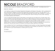 Finde den richtigen job auf stepstone. Sales Operations Manager Cover Letter Sample Cover Letter Templates Examples