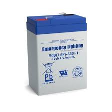 Emergency Lighting Gfy 640 Or Gfy640 6v 4 5ah Rechargeable Sla Battery