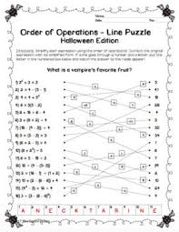 Order Of Operations Halloween Puzzle Activity Multi Step Equations Order Of Operations Equations