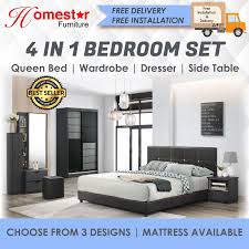 Our customers can choose any piece of bedroom furniture from a simple nightstand or chest. Homestar Cheapest 5 In 1 Bedroom Set Free Mattress Shopee Singapore