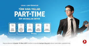 İş ve kurs'daki part time iş ilanları birçok farklı ilan kaynağından derlenerek hazırlanmıştır. Turkish Airlines Part Time Ogrenci Youthall