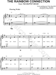 1986 reissue by hal leonard corporation. Kermit The Frog The Rainbow Connection Sheet Music Easy Piano In G Major Transposable Download Print Sku Mn0057088