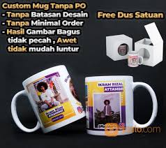 Bahan gelas, mug dan cangkir. Mug Free Desain Custom Tangerang Selatan Jualo
