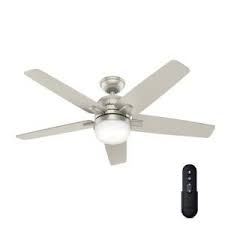 Hunter Crown Canyon 52 In Led Indoor Outdoor Fresh White Ceiling Fan 53357 The Home Depot In 2020 Ceiling Fan With Light Ceiling Fan Fan Light