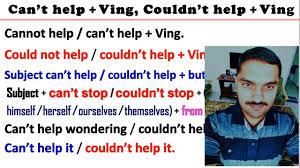 Can T Help Verb Ing In Hindi English Sentences Verb English Grammar