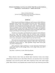Bahasa indonesia kelas 2 (membaca) bacalah teks bacaan di bawah ini dengan teliti ! Tingkat Keterbacaan Wacana Buku Teks Pelajaran Sains Untuk Kelas 1 Sekolah Dasar