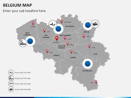 A collection of belgium maps; Belgium Map Powerpoint Sketchbubble