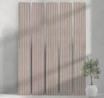 ULTRALIGHT Flexible Lightweight Walnut Acoustic Wood Slat Wall Panels with  Grey Felt Backing - Walnut / Grey / 94.5 in x 59 in