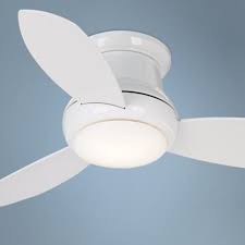 44 Concept Ii White Flushmount Led Ceiling Fan 19a38 Lamps Plus Hugger Ceiling Fan Ceiling Fan Led Ceiling Fan